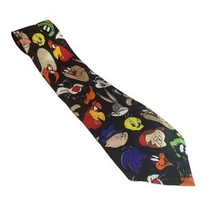 Vintage Looney Tunes Tie 90s Cartoon‎ Characters Bugs Bunny Taz Fun